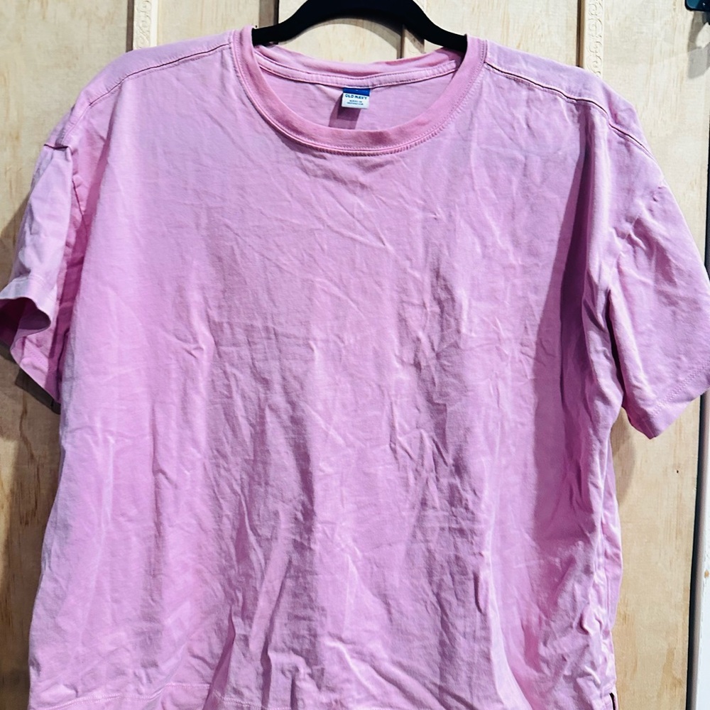 Old Navy Vintage Pink T-Shirt Women’s Large | Soft Cotton Classic Crew Tee
